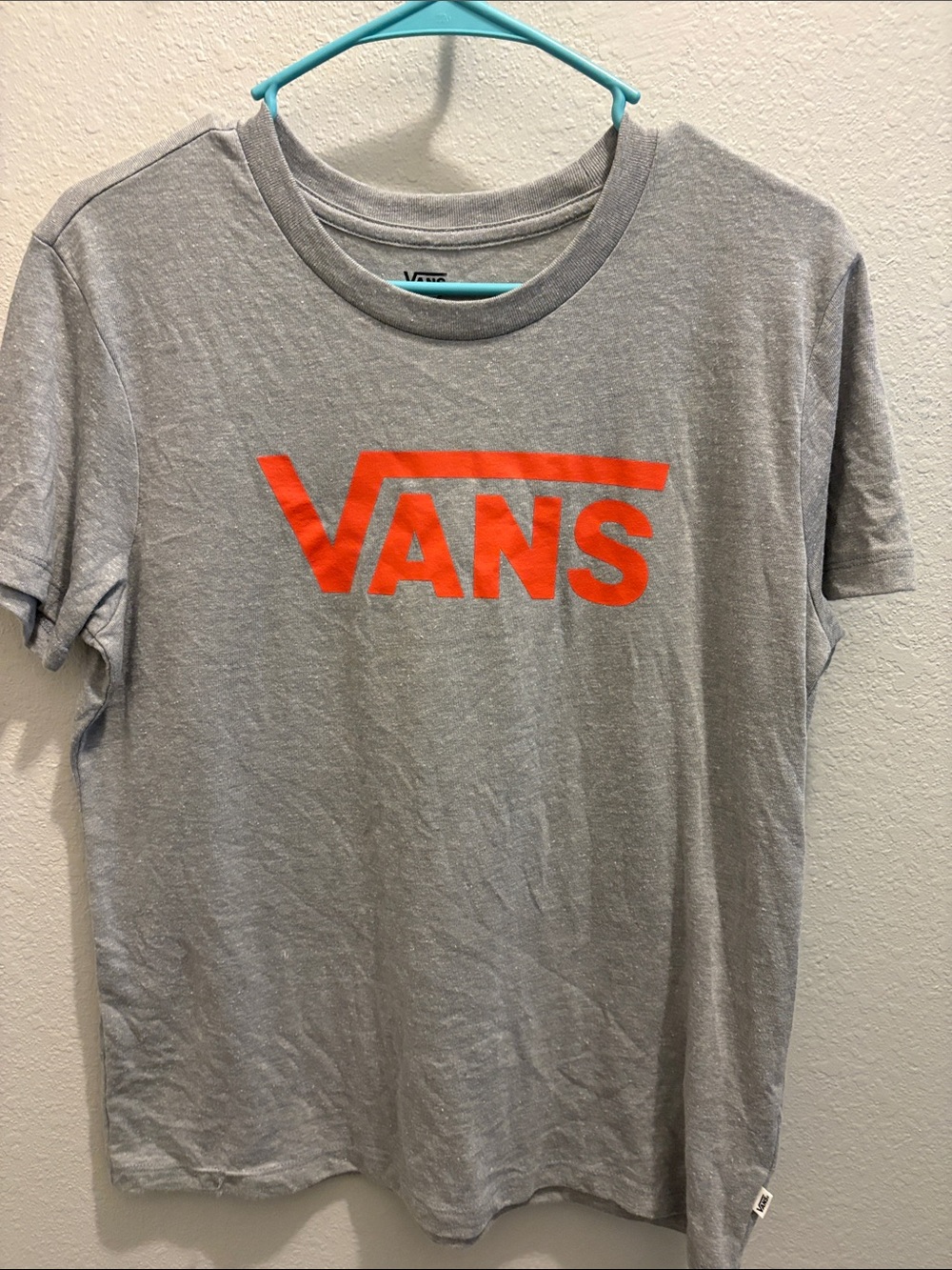 Vans Gray Tee with Bright Orange Logo